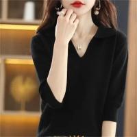 Suéteres de Punto para Mujer Ropa Cálida de Moda, Suéter Informal de Manga Larga con Cuello en V, Top Holgado, Otoño e Invierno, Novedad de 2025 - details 5