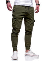 Pantalones largos deportivos informales con cordón tridimensional, ajuste holgado y cansado, - details 15