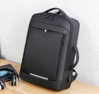 Mochila expandible para portátil para hombre, bolsa impermeable negra para Notebook, 16 pulgadas, 17 pulgadas, mochila - details 16
