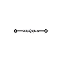 14G * 1,6*38mm colorido cz barbell industrial Hélix cartílago de oreja-piercing conch pendiente de barra pendientes joyas de cuerpo - details 11