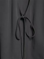 OUWU- Nueva Ropa De Mujer Adelgazante Versátil Decoración De Lazo Cuello En V Textura Chaleco Suelto Chaqueta Hombro - details 9