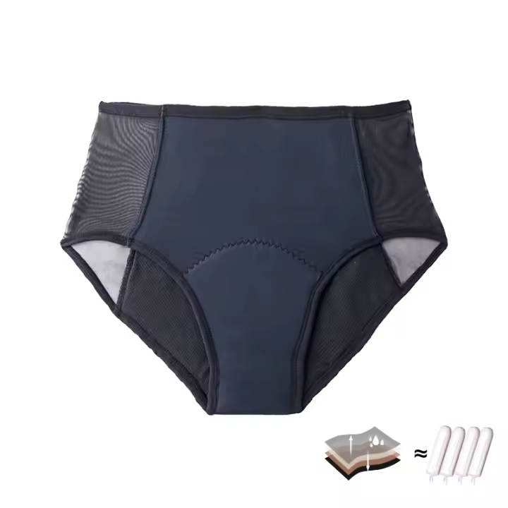 Bragas menstruales de encaje Sexy de gran tamaño, absorción de flujo pesado - 1