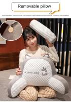 Almohada de lectura grande para niños o adultos Almohada de espalda desmontable con brazos para sentarse en la cama - details 11