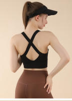 Sujetador deportivo de una pieza con bloques de Color para mujer, sujetador de Yoga para correr de alta intensidad a prueba de golpes, chaleco de Fitness adelgazante de alta elasticidad - details 14