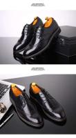 Derby Italy Mocassin Shoos ropa formal para hombre de alta calidad Zapatos de cuero Oxford Block - details 6