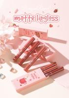 Tinte Labial Natural,Barra de Labios, conjunto de 3 esmaltes de Labios mate de terciopelo, Brillo de Labios Femenino Antiadherente, Color Nude - details 0