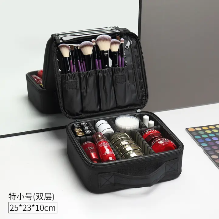 Bolsa de cosméticos portátil profesional para mujer, caja de almacenamiento de herramientas de maquillaje y arte de uñas de gran capacidad para artistas de maquillaje - 1