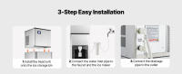 Dispensador de Hielo SucceBuy con Capacidad de Almacenamiento de 81.65 kg, Dispensación y Trituración Automática de Hielo, Patas Ajustables, Ideal para Uso Comercial en Restaurantes y Hoteles - details 3