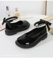 Zapatos de cuero para niña, calzado versátil de perlas, elegante, para fiesta de boda, primavera y otoño - details 4