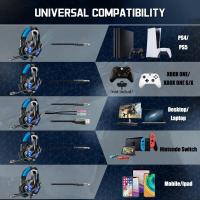 Cascos Gaming, Auriculares Gaming Para PS4 PS5 PC Xbox One Switch, Sonido Estéreo 3D, Cascos Con Microfono Cancelación De Ruido - details 6