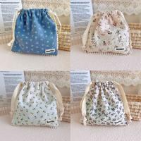 Organizador de estuches de cosméticos, bolsa de papelería de algodón con impresión, bolsa de cosméticos, bolsas de maquillaje, paquete con cordón, bolsa de almacenamiento de joyería de bolsillo - details 2