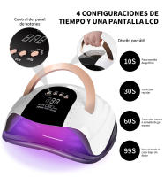 Lámpara UV LED para Secado de Uñas Lámpara de Manicura con Pantalla LCD 57/36LED 268/120W Lámpara UV para Esmalte de Gel Marca Producto para Belleza - details 4