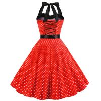 Vestido de verano para mujer 2025 - Sin tirantes, lunares, estilo vintage, falda amplia en línea A, talla grande - details 14