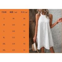 Vestido sin mangas de algodón blanco bordado con cuello en V y espalda descubierta para mujer con correas - details 3