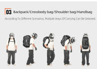 Rhinowalk-bolsa trasero para motocicleta, impermeable, 50-70L, bolsa de asiento trasero expandible, separación en seco y húmedo, mochila versátil, bolsillo para ordenador portátil de 14" - details 6