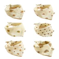 Baberos de muselina con estampado para bebé, paño con botón a presión, toalla de Saliva de algodón de Color sólido, paños suaves para eructar, 1 unidad, 3 piezas, 6 piezas - details 6