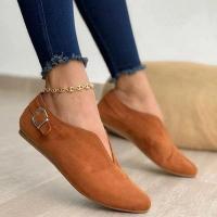 Zapatos planos de ante con punta estrecha para Mujer, mocasines informales, a la moda, de verano, Size35-43 grande, 2024 - details 1
