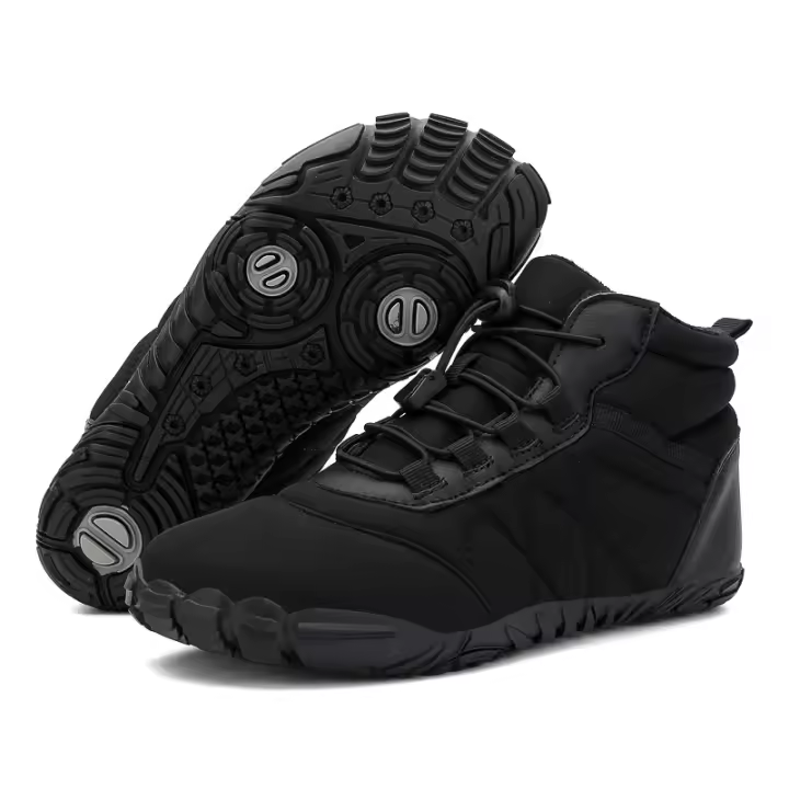 Zapatos altos de algodón de invierno para hombres y mujeres zapatos cálidos para exteriores zapatos de terciopelo de cinco dedos - 1