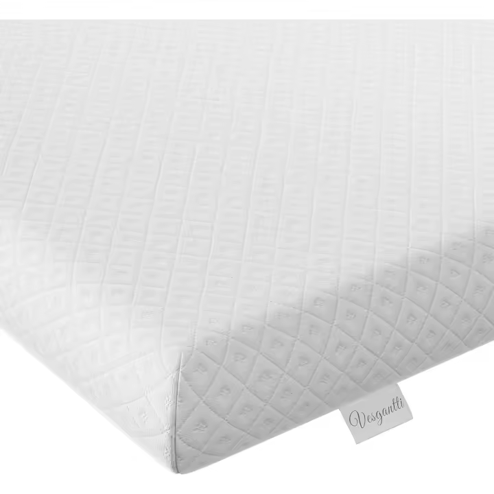Colchoneta viscoelástica de 3 pulgadas, individual, gel y carbón de bambú, para enfriar el sueño y aliviar la presión, con funda lavable - 1