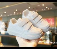 Zapatillas de deporte blancas para niños y niñas, zapatos de tenis escolares informales transpirables de cuero PU, zapatos deportivos antideslizantes a la moda - details 4