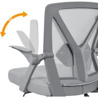 Silla de Oficina Silla de Trabajo con Reposabrazo Silla Ajustable Silla Ergonómica Silla Negra Altura Ajustable Malla Carga 136 KG Silla de Despacho Estudio - details 25