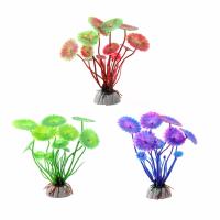 Plantas acuáticas de simulación, hierba de plástico Artificial roja, verde y púrpura, adorno de pecera, planta de agua, decoración de paisaje de Acuario, 1 unidad - details 0