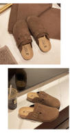 Nuevas sandalias versátiles de estilo retro para hombre y mujer con suela gruesa de corcho, tipo bolso, para parejas, pantuflas de una sola pieza. - details 14