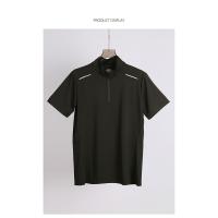 Verano polo de los hombres de deportes casuales de hielo fresco tejido de manga corta transpirable adecuado para la aptitud polo elástico - details 9