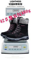 Algodón para el invierno del norte, botas de nieve cálidas y de suela gruesa con forro polar añadido, zapatos altos de cuero para mujer en tallas 35-42 - details 9