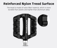 ROCKBROS-pedales de nailon para bicicleta de montaña, plataforma grande, antideslizante, ligero, 9/16 pulgadas - details 3