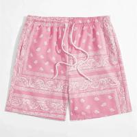 Pantalones cortos de playa con estampado clásico para hombre, pantalones cortos con cordón y estampado retro, bañadores informales de moda hawaiana para vacaciones en el mar - details 6