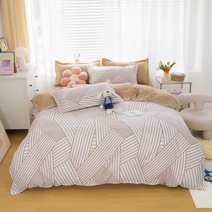 Juego de ropa de cama de 2/3 piezas, edredón de microfibra para cama doble, tamaño Queen - 1