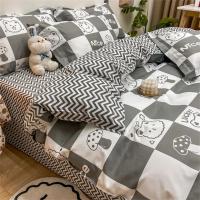 Juego de Ropa de Cama para Niños con Estampado de Dibujos Animados Súper Lindo Funda de Edredón Sábana Plana Funda de Almohada Suave Textil para Dormitorio - details 11