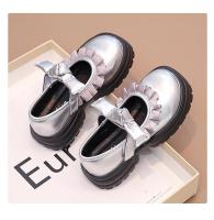 Zapatos de cuero de princesa con volantes para niñas, zapatos de vestir plisados con lazo, para fiesta de boda, suela gruesa, Chic, otoño, 2024 - details 12