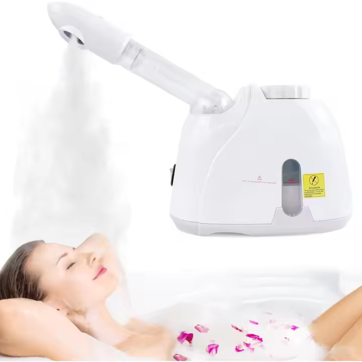 Humidificador de Vapor Facial Rotativo 360 Grados Limpieza Profunda de la Cara, Hidratación para el Rostro y Sinus Uso en Hogar o Salón - 1
