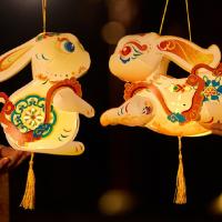 Linterna de conejo china portátil, artesanía tradicional con borlas, linternas de conejo de mano, juguetes de linterna LED de buena suerte - details 9