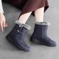 Botas impermeables de nieve de algodón de tubo nuevo High 2025 para mujer, zapatos casuales - details 9