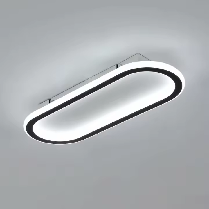 Luces de techo LED modernas, 20W negro, blanco frío de 6500K, para cocina, pasillo, balcón, sala de estudio, sala de estar - 1