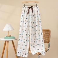 Pijama de algodón con burbujas para mujer, pantalones casuales de verano nuevos para el hogar, estilo delgado, se pueden usar al aire libre, pantalones antimosquitos, pantalones largos sueltos de talla grande - details 20