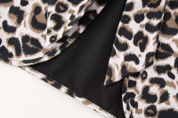 TRAFZA-Conjunto de 2 piezas para mujer, pantalones largos con cremallera, informales, holgados, elegantes, con estampado de leopardo Vintage, sin mangas, con cuello en V - details 11