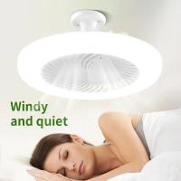 Bombilla LED con ventiladores de techo, Base convertidora E27 silenciosa, 220V,6000K, no regulable - details 0