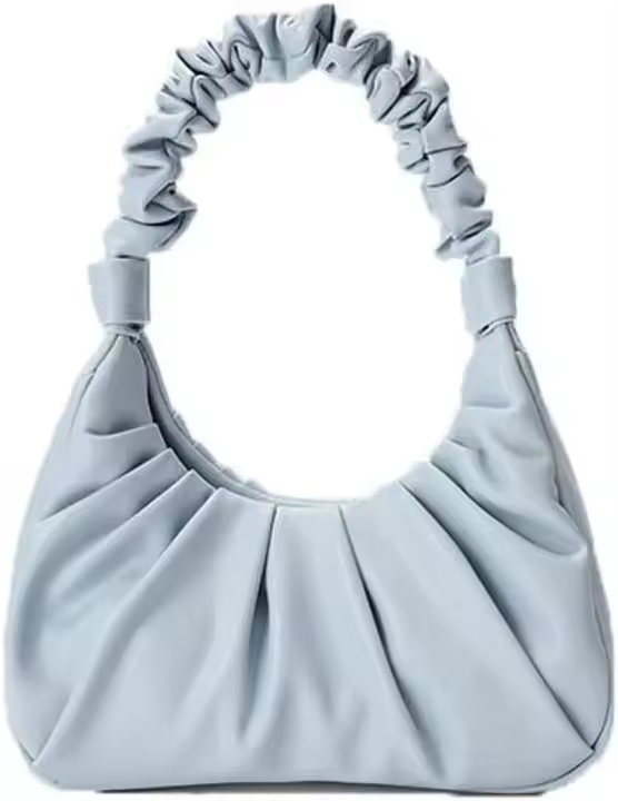 Bolso Hobo fruncido para mujer, bolso de hombro Sofii de moda, monedero blanco pequeño - 1