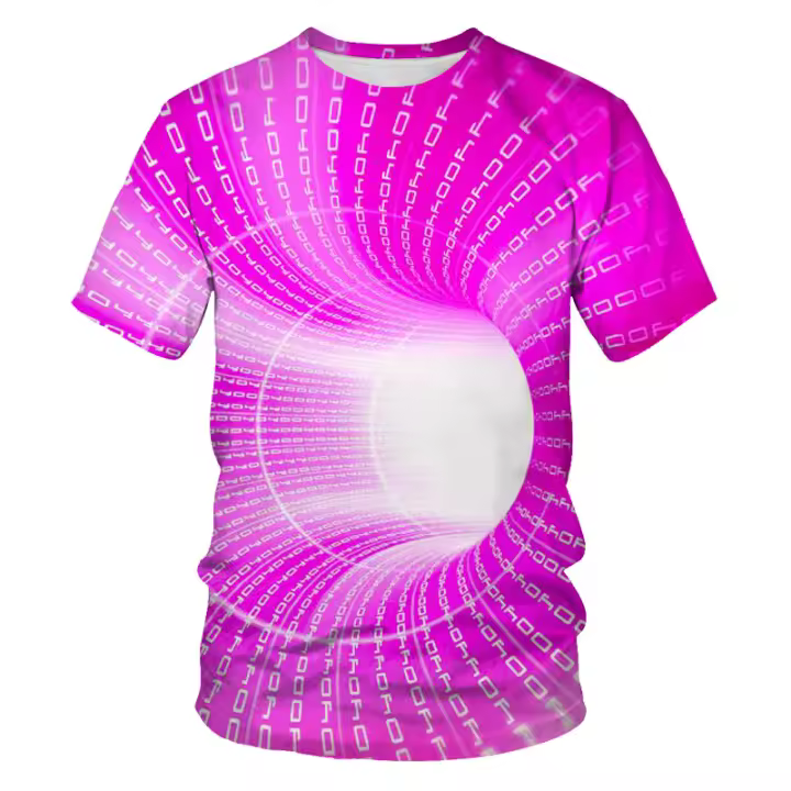 2025 Camisetas de Manga Corta y Larga para Hombre 3D Moda Elemento Popular Ropa para Impresión Color Belleza Ropa - 1