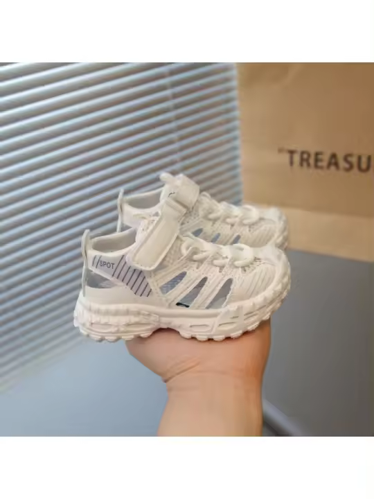 2025 verano nuevos niños zapatos deportivos hueco niñas media sandalias antideslizante suela suave niños zapatillas para correr - 1