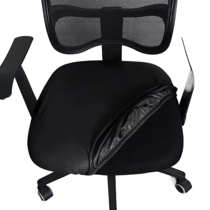 2 piezas de Funda para silla de oficina, cubierta para silla de oficina, Estilo Cuero, Cubierta para asientos de computadora, no incluye sillas - 1