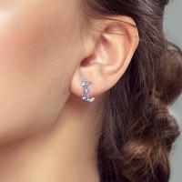 Pendientes LAZA de Plata de Ley 925, Joyería de Aro con Brillantes, Pendientes Colgantes con Forma de Corazón, Regalo de Boda para Mujer, Regalo de Aniversario - details 6