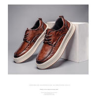 Las nuevas suelas de plataforma para hombre son zapatos de cuero casuales, versátiles y a la moda. - details 10