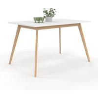 Mesa extensible rectangular 4-8 personas, 120-160 cm, color blanco - details 4
