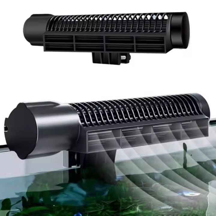 Ventilador de refrigeración para acuario con conversión de frecuencia, Control automático de temperatura ajustable, ventilador de refrigeración para tanque de peces, silencioso negro - 1