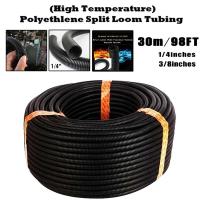 30M 1/4 "3/8" conducto de telar de alambre dividido protector tubo de manga de Cable corrugado de aislamiento de Color negro de polietileno - details 12
